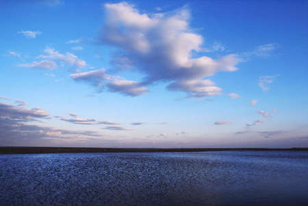 Low Tide at Duskの写真素材