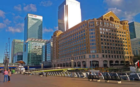 West India Quay in London Docklandsのeditorial素材