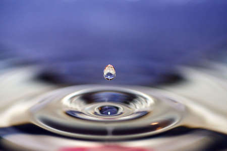 Water sculpture of a drop of water.の写真素材