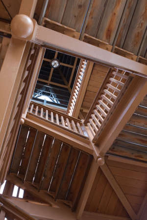 An abstract view of a Park Shelter stairwell.の写真素材