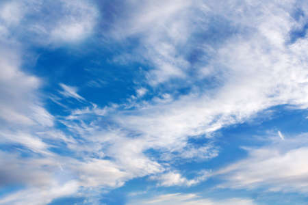 Background of blue sky and white clouds.の写真素材