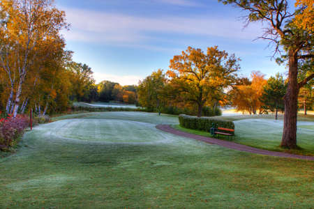 October's Fall Colors at the Golf Course.の写真素材