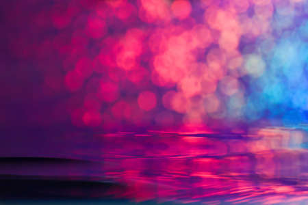 Macro of colorful abstract water drop creations.の写真素材