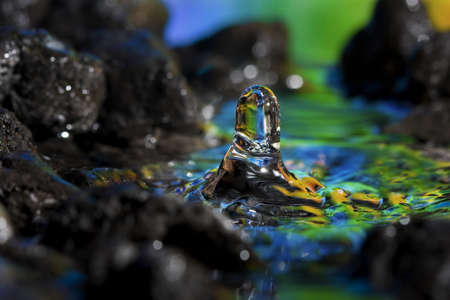 Colorful and Creative Water Drop Creations made into art.の写真素材