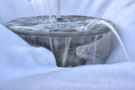 Water Fountain creating suds in High Dynamic Rangeの写真素材