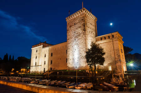 The museum building in the Italian city Riva del Gardaのeditorial素材