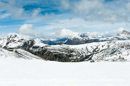 The view from the saddle Giau Pass, Italyの写真素材
