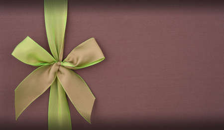 Cover gift box with green bowの写真素材