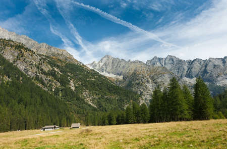 Mountain valley Malga Bedole, Italyの写真素材