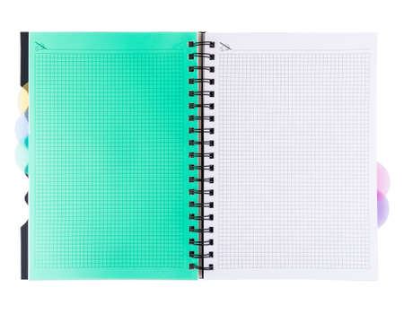 Turns notebooks into the cage with green background, isolatedの写真素材