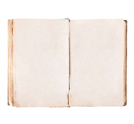 Reversal of the old book, isolated on whiteの写真素材