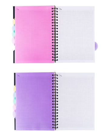 Turns notebooks into the cage with a pink and purple background, isolatedの写真素材
