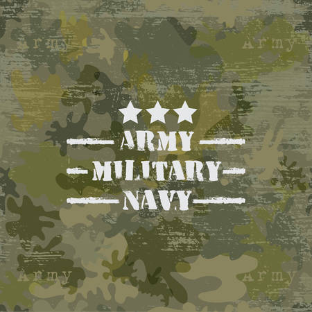 Military seamless background with textのイラスト素材