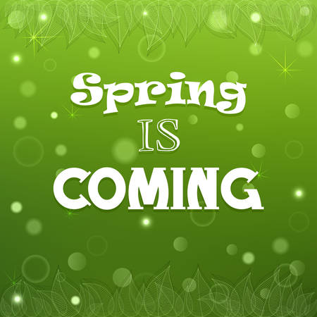 Typographical beautiful decorative Spring Background vector illustrationのイラスト素材