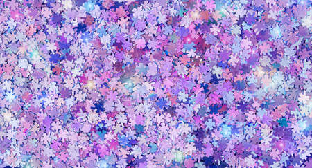 Real shiny four leaf clover shape sparkles textured backgroundの写真素材