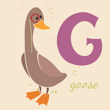 Animal & Animals. G for the gooseのイラスト素材