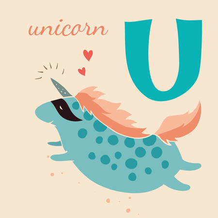 Animal & Animals. U for the unicornのイラスト素材
