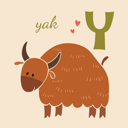 Animal & Animals. Y for the yakのイラスト素材