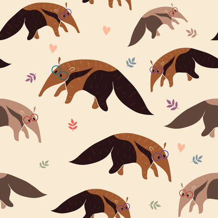 Anteater seamless pattern - Illustrationのイラスト素材