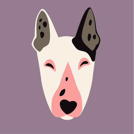 Bulyteryer, breed dog square icon, vector illustrationのイラスト素材
