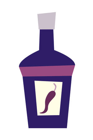 Spicy red pepper sauce vector illustration. Colorful drawings icon isolation on white backgroundのイラスト素材