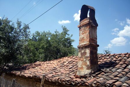 The suburbs of Pogradec (Albania)の写真素材
