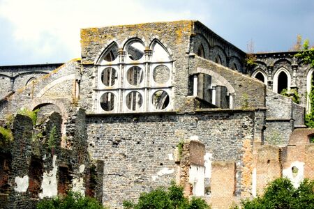 Ruins of the abbey of Villers-la-Ville (Belgium)の写真素材