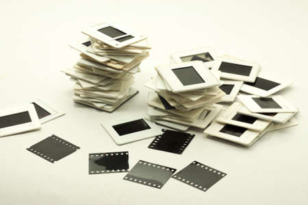 Photo frame  Slide 35mm on white background の写真素材