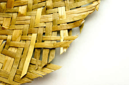 Detail of an handmade wicker and copy spaceの写真素材