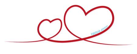 Couple hearts vector eps10 illustrationのイラスト素材