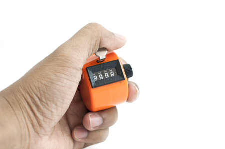Orange Hand tally counter, counting machine