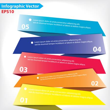 Colorful vector design for workflow layout, diagram, number options, web design, infographics のイラスト素材