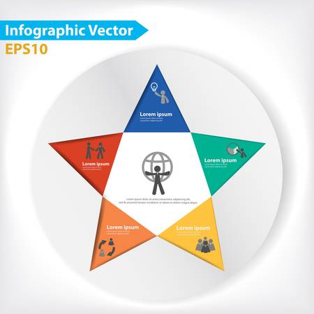 Colorful vector design for workflow layout, diagram, number options, web design, infographics のイラスト素材