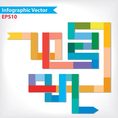 Colorful vector design for workflow layout, diagram, number options, web design, infographics のイラスト素材