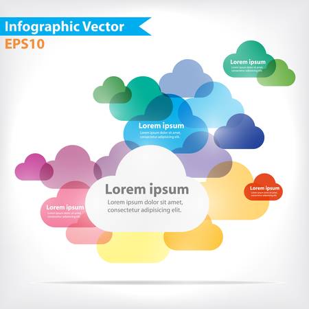 Colorful vector design for workflow layout, diagram, number options, web design, infographics のイラスト素材