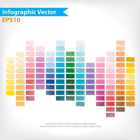 Colorful vector design for workflow layout, diagram, number options, web design, infographics のイラスト素材