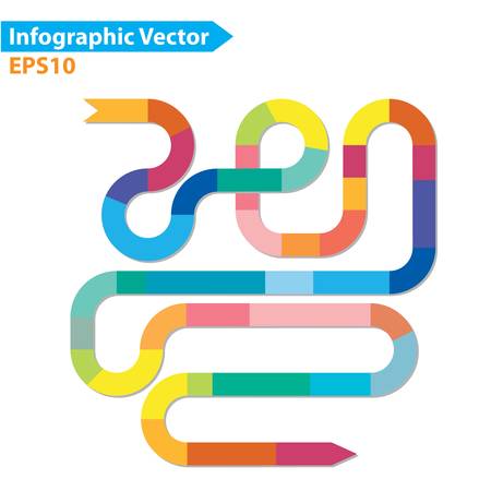 Colorful vector design for workflow layout, diagram, number options, web design, infographics のイラスト素材