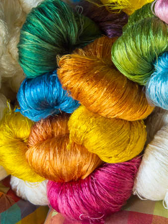 colorful raw silk