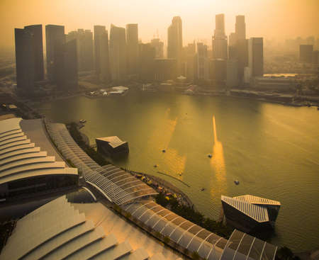 Sunset at Marina bay Singaporeのeditorial素材