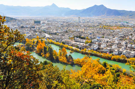 Lijiang new town in the morningのeditorial素材