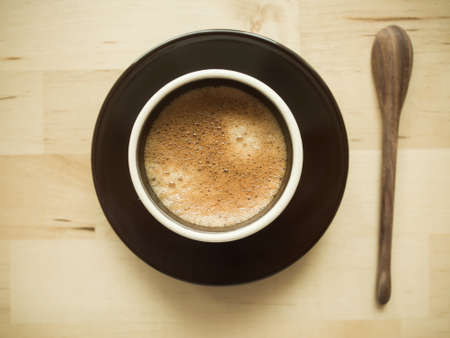 Top view of espresso coffee cup.の写真素材