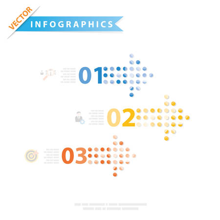 Colorful vector design for workflow layout, presentation template, diagram, number options, web design, infographics.のイラスト素材