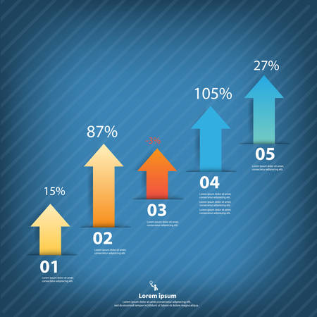 Colorful vector design for workflow layout, diagram, number options, web design, presentation template, infographics.のイラスト素材