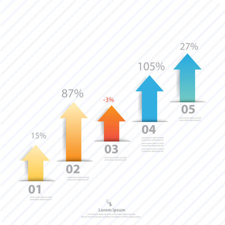 Colorful vector design for workflow layout, diagram, number options, web design, presentation template, infographics.のイラスト素材