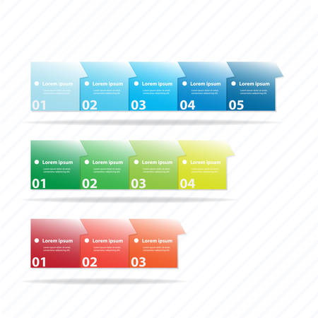 Colorful vector design for workflow layout, diagram, number options, web design, presentation template, infographics.のイラスト素材