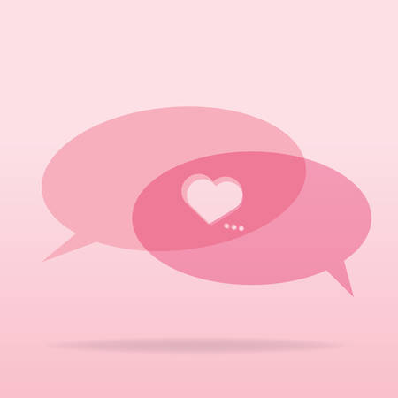 Love chat.Valentine vector design.のイラスト素材