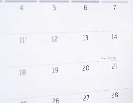 Valentines day 14 February 2015 calendar.の写真素材