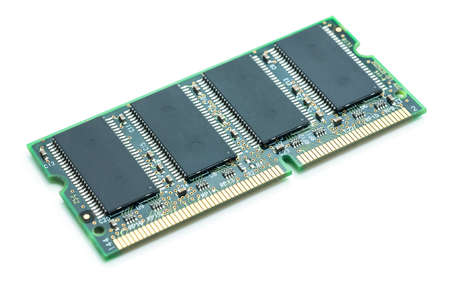 Computer memory module. Isolated on white background.
