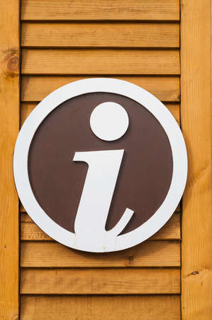 Tourist information sign on wood blank boardの写真素材