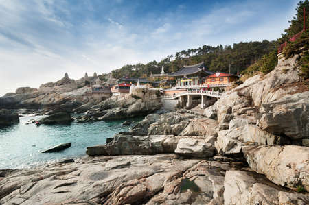 Haedong Yonggungsa seaside temple at Busan, Korea.の写真素材